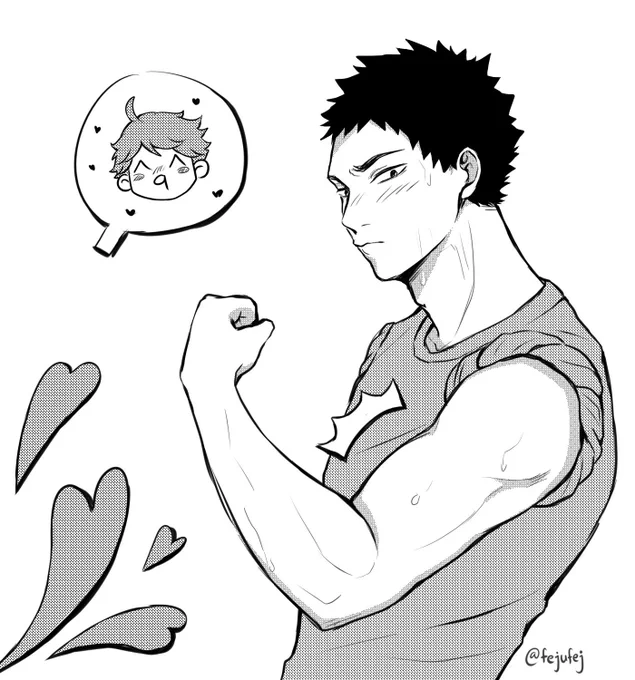 Quick doodle of iwa's godly bicep to brighten everyone's day (and mine too because i'm stressed af)
Also this is a gift for a friend ? 