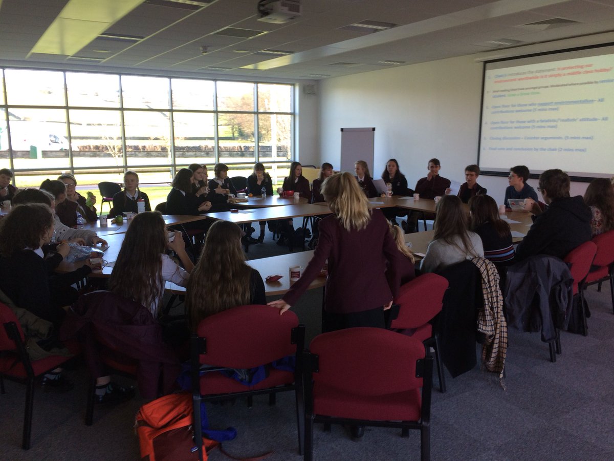 QKSKendal's tweet photo. Another amazing lunchtime #Philocoffee debate. This time the question was: Is environmentalism worthwhile or is it just a middle class hobby? Special thanks to Finn and Joe for chairing. https://t.co/wIRpKAusPM