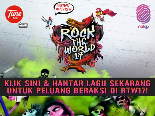 1 day left before Rock The World Battle of the Bands 2017 song submission ends! Bila lagi nak ada peluang perform atas stage RTW? So hantar lagu band korang by 11.59pm, 25 November 2017 to win.raku.my/rocktheworld/ okay Rockheads?! \m/