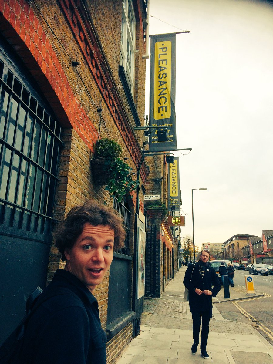 ogdenlaurie's tweet photo. Aaaaand we’re back for tech time @ThePleasance - that’s the face of sleepy excitement from @APDeane #FollowSuit #SilentFaces https://t.co/JflhAqzZx2