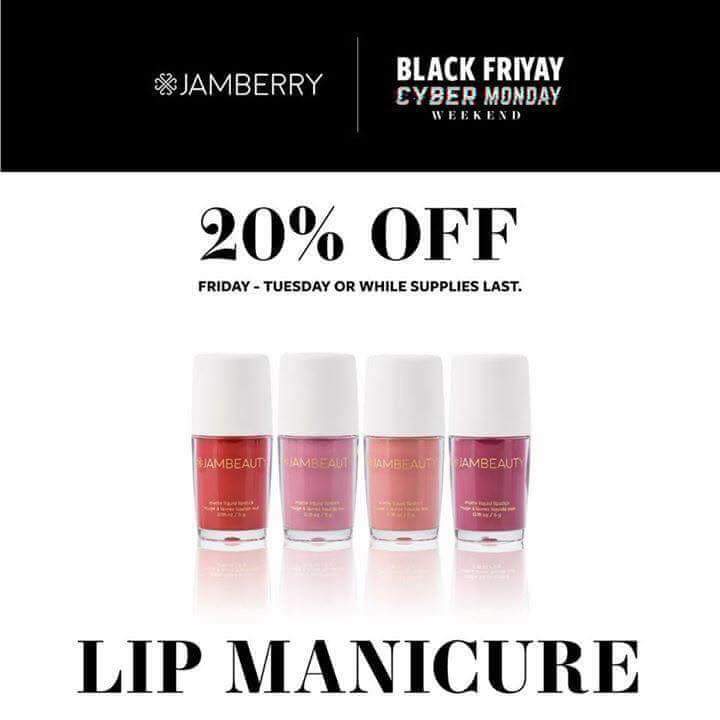 jrfossy's tweet photo. Black Friday is here! 
~20% off Lip Manicure kits and Drive me Matte lacquer
~favorite wraps make a comeback and their twists are even... https://t.co/g4mDztaM7P