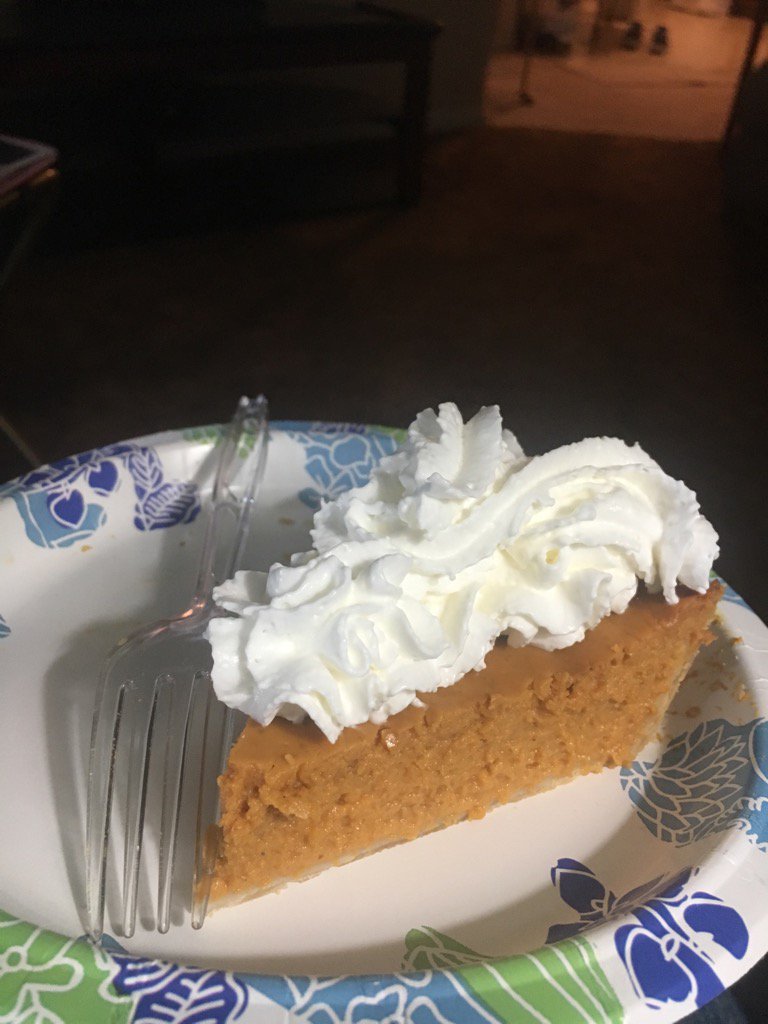 Nothing better than pumpkin pie for breakfast!