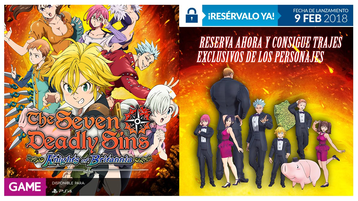 VideojuegosGAME's tweet photo. Reserva ya #SevenDeadlySinsKnightsOfBritannia y te llevas de regalo un DLC gratuito en GAME, ¡que no se te escape! 🎁
https://t.co/S6IjVBgfmJ https://t.co/3TYmSqQOBH