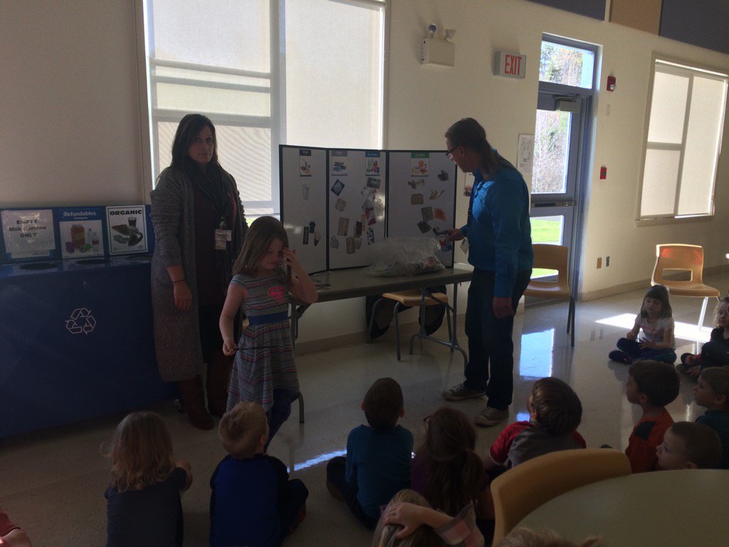 Recycling refresh in cafeteria