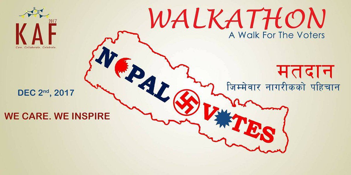 KAF_Kusom2017's tweet photo. Keep yourself Healthy as well as Educated!!
Join our cause and be part of the KUSOM Annual Festival!!
Cuz NEPAL VOTES.
December 2. 8:15
Be there!!
Be a responsible citizen
#kaf2017 #Day1 #we_care_WE_INSPIRE!! https://t.co/4iUonBfDX2