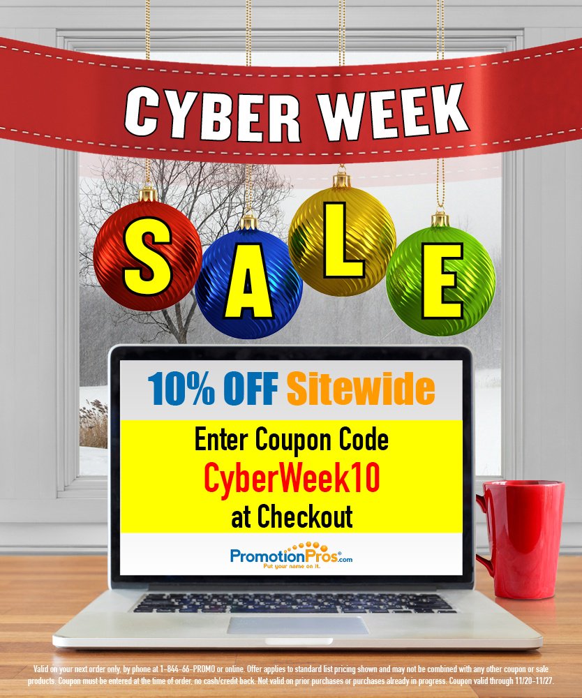 Promotion_Pros's tweet photo. Our CyberWeek sale is in full swing for #BlackFriday savings!
https://t.co/qzCO5en9kn https://t.co/5LiGcazSUW