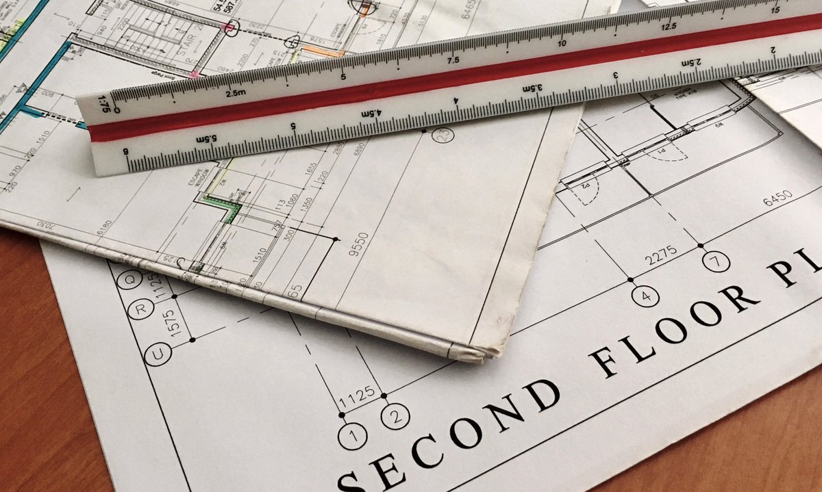 And we've been busy in the office, too, putting together a bunch of quotes and tenders for some weatherboard cladding projects. Always fun measuring up drawings with me trusty scale rule!