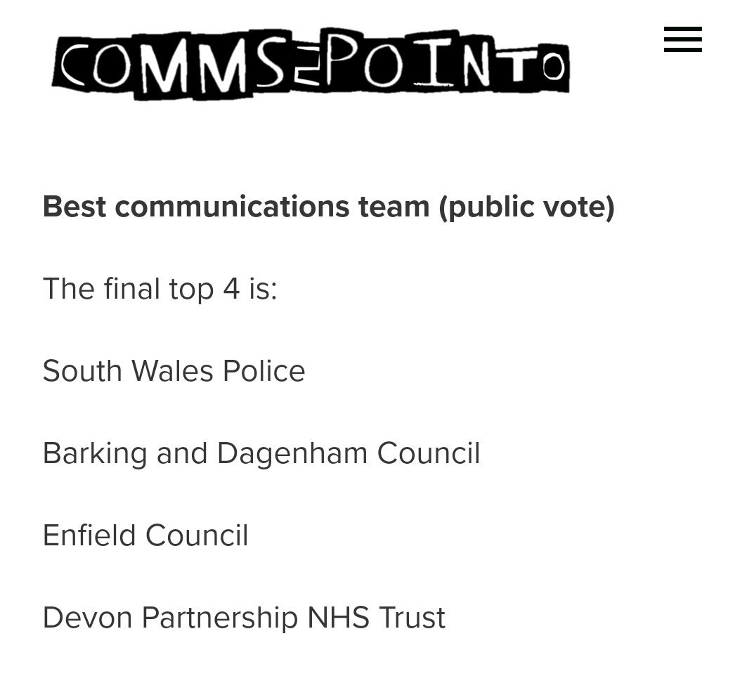 Really proud of our small but perfectly formed Comms Team here <a href="/DPT_NHS/">Devon Partnership NHS Trust</a> for making it into the shortlist for the <a href="/comms2point0/">BLOCKCHAIN RECLAIM 🏆🏅</a> #UnAwards17 #proudofDPT #communications #NHS #Devon #mentalhealth #learningdisability <a href="/Shazzahb/">Sharon Berkhout</a> <a href="/1Legsy/">Peter Leggatt</a> <a href="/ruthiesmcc/">Ruth McClelland</a>