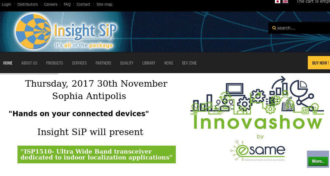 eSAMEconf's tweet photo. Special thanks to @InsightSiP which is relaying information on their first web site page  and participate our first #innovashow 👏🤙 https://t.co/5d87vetjGx