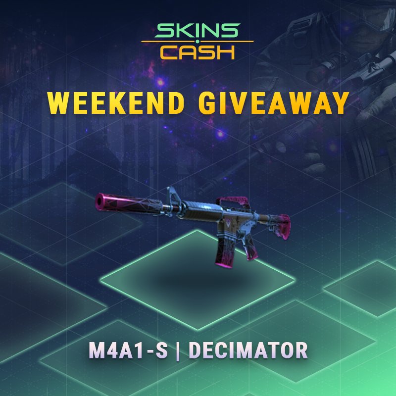 Skins_Cash's tweet image. M4A1-S | Decimator GIVEAWAY 🕹

Go to ▶️ skins.cash/free-skins-giv…

👍 Enter and win #CSGO skin. Do as many entries as you can. More entries, more chances to win!
GL HF! 🎮