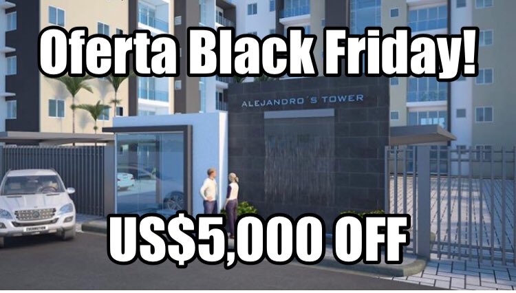 Urbarockrd's tweet photo. Oferta de Black Friday!
5,000 dólares Off

Alejandro's Tower, ubicado en la calle Chantini,Jardines del Este, detrás de Las Quintas de Pontezuela, Santiago, R.D. 

Mas Inf 📱809-669-7839 Rep.Dom y  347-444-1577  USA

#urbarock #junkosocialadmin  #blackfriday #alejandrostower https://t.co/dPIh2JKS2t