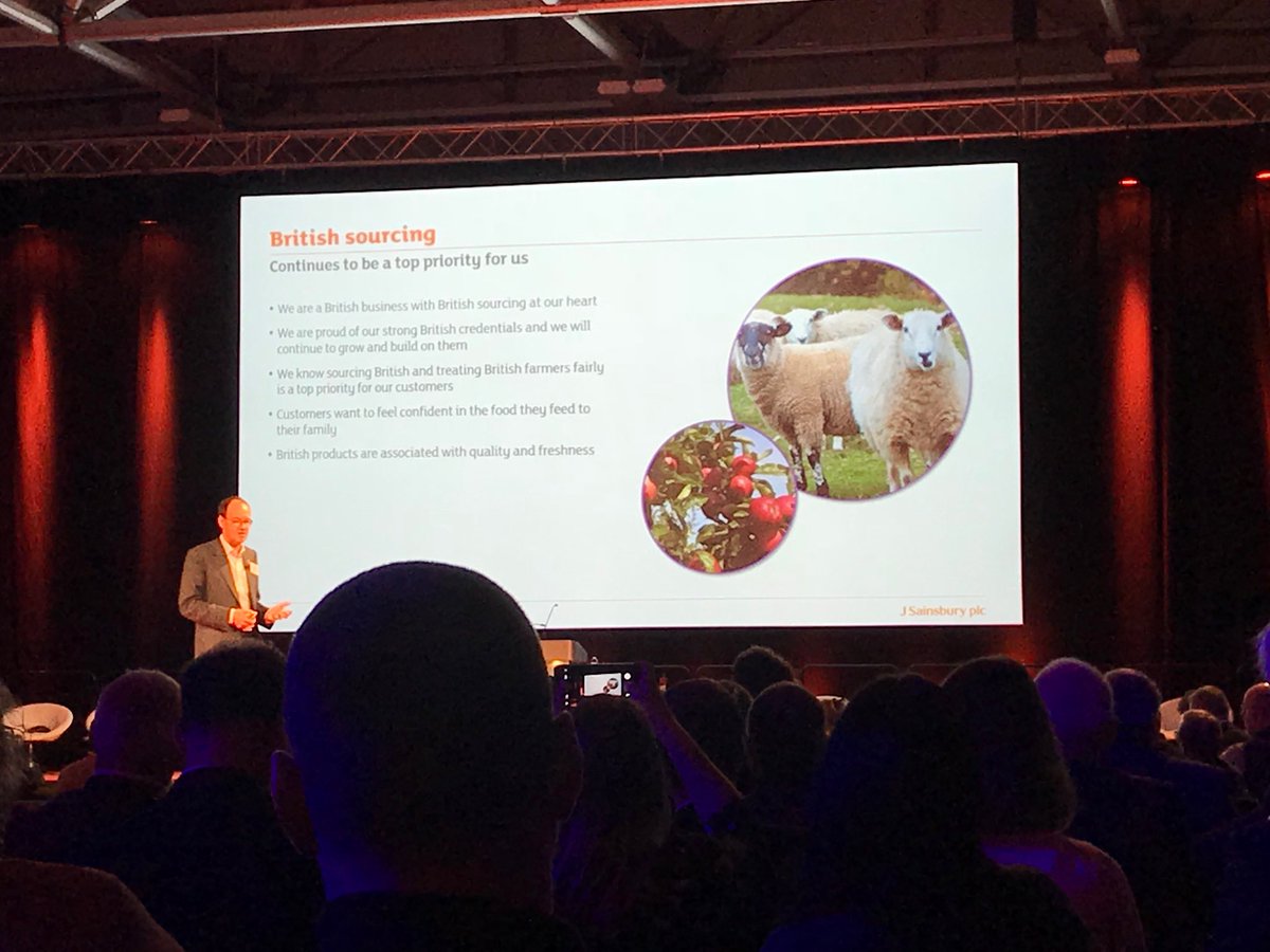 tomsizmur's tweet photo. Good to see Sainsbury’s CEO nailing his colours to the mast at #JSFC2017 https://t.co/XvwEtMOHkr