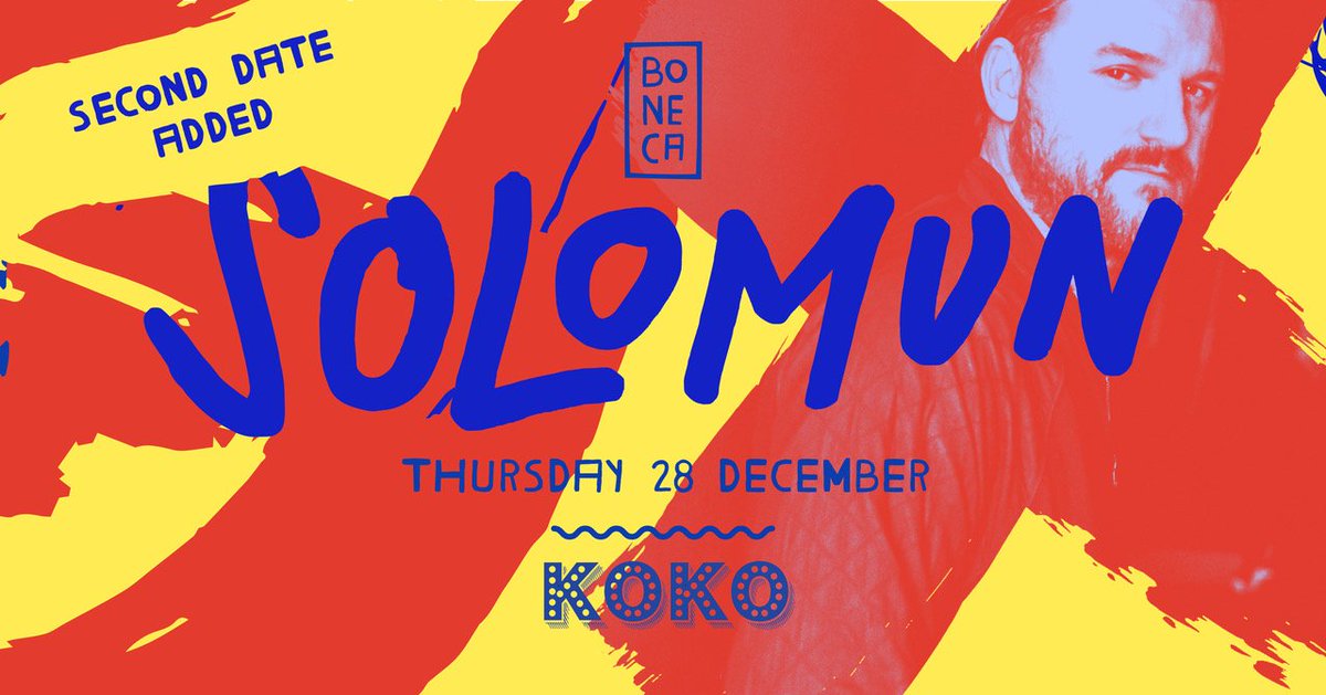 KOKOLondon's tweet image. JUST ADDED:

Boneca London have added a second @SolomunMusic date on Thursday 28 December. Tickets go on sale at midday today. Get them here: