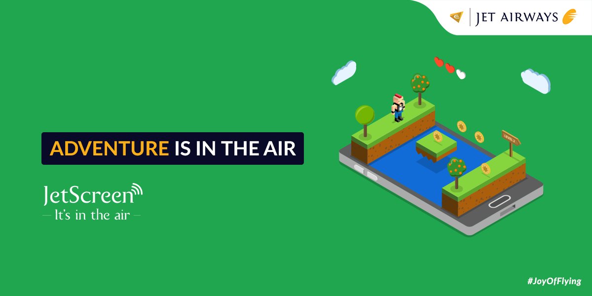 jetairways's tweet image. Game on with #JetScreen, your own in-flight gaming console right on your phone! #JoyOfFlying
