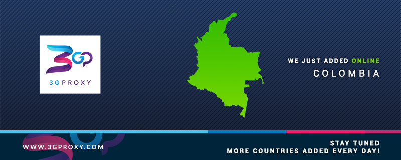 3GProxy1's tweet photo. We are LIVE in COLOMBIA! https://t.co/UlPVNkPl55 #colombia #3gproxy https://t.co/5VAD9MCcIs