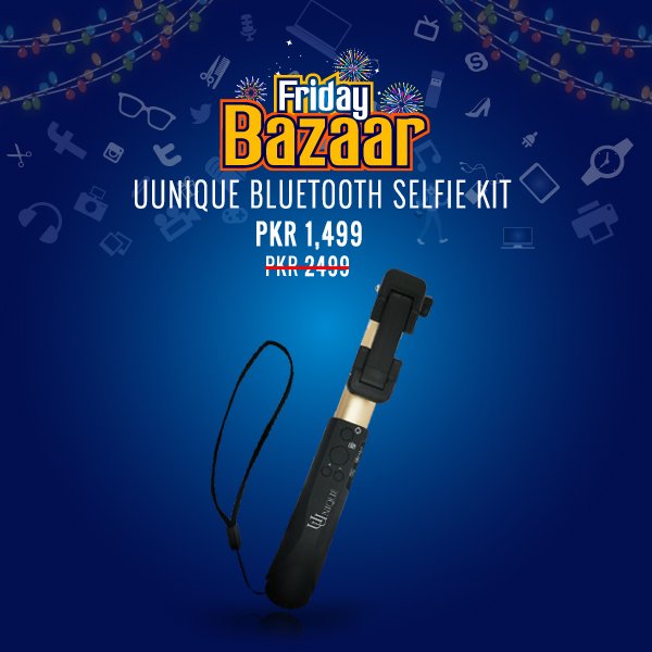 iShoppingpk's tweet photo. Enjoy the best #Discounts on #Uunique Premium Sensor #Bluetooth #selfie #Kit
>>> https://t.co/BlYd0uAeYB
#fridaybazaar #WhiteFriday #AblootMachegi #FridayNight #entertainment #BlessedFriday #BlackFriday2017 https://t.co/NgqcJNISaS