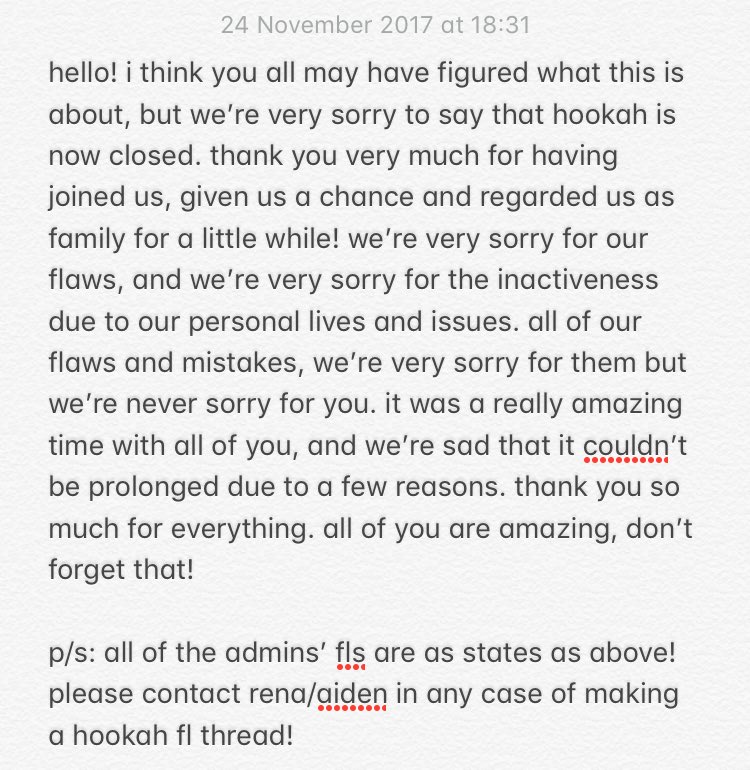 BROTHELTWT's tweet photo. ATTENTION! well, i think plenty of you has seen this coming, but yes, HOOKAH IS NOW OFFICIALLY CLOSED! admin fls are as stated below.
— jyp/kris: @bokuwaangel 
— yg/shownu: @hanbeIievable 
— sm/rena: @ginsexual
THANK YOU FOR HAVING BEEN THE BEST OF THE BEST, MY LITOL FURRIES! https://t.co/47kaSzNzYu