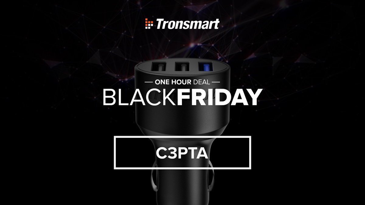 TronsmartPolska's tweet photo. Ostatnie 11 minut na zakup słuchawek S1, a równo o 12 3 portowa ładowarka samochodowa z VoltIQ + QC 3.0 #blackfridayAlert https://t.co/cmbGc2e2g8 https://t.co/5fdA7KXVGa