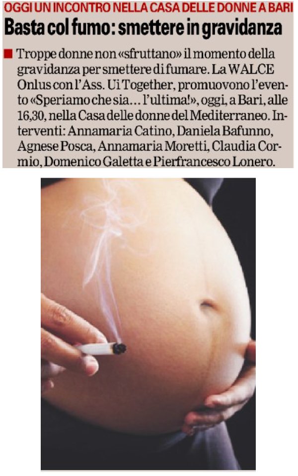 WalceOnlus2006's tweet photo. Oggi si parla della campagna WALCE di cessazione del fumo in gravidanza, #SperiamoCheSialUltima, e dell'orsetto #EctortheProtector su La Gazzetta del Mezzogiorno. #Bari https://t.co/LIbs35wffe