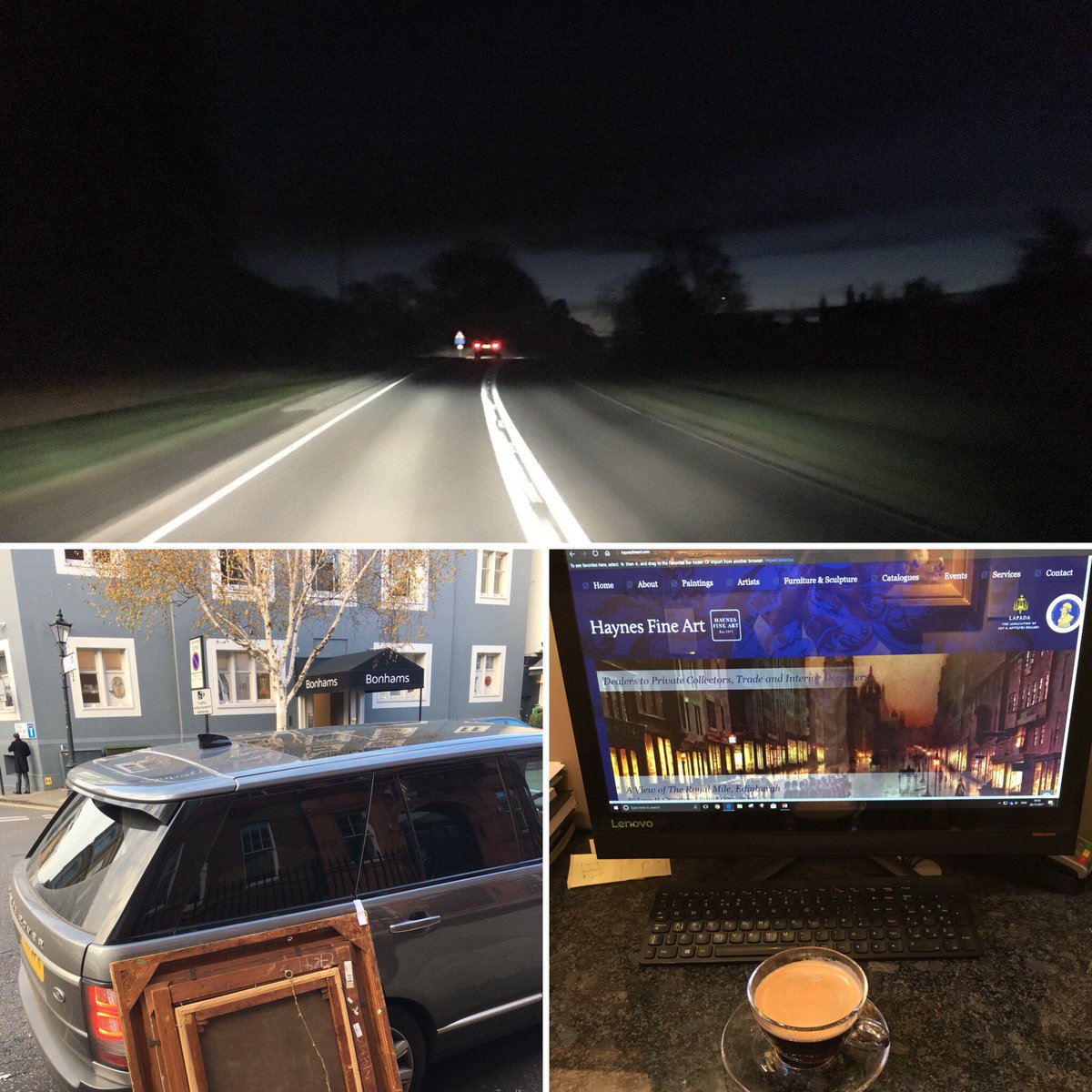 HaynesFineArt's tweet photo. 6am start from #Warwickshire to make collection at #Bonhams and on then to our London #gallery for a 10am opening.
#LoveMyJob #EarlyRiser
#OnTheRoad
#ThisIsntWork
@bonhams1793
#Sunrise
#RiseAndShine https://t.co/XWc9OGpiuC