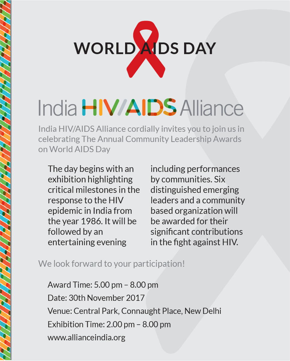 AllianceinIndia's tweet photo. Show your support #WorldAIDSDay2017 https://t.co/VAFGfMzGQ5