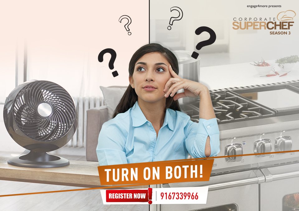 corpsuperchef's tweet photo. Switch off your confusion and switch on the best of both worlds! #CSCSeason3 is here, have you registered yet?
For registration details, call 9167339966 or write to mukul.mehta@engage4more.com. https://t.co/nEq0Ddupvw