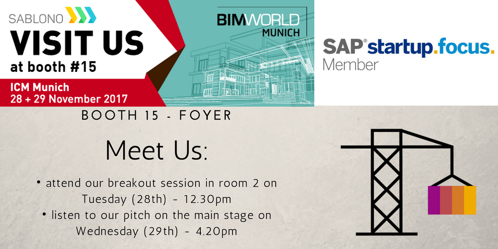 ginasalluzzi3's tweet photo. @sablono will be @Bim_world: booth 15 to demo how they take the pressure off big #buildingprojects. See their session Tuesday @ 12.30. https://t.co/xC47eTd3Rt