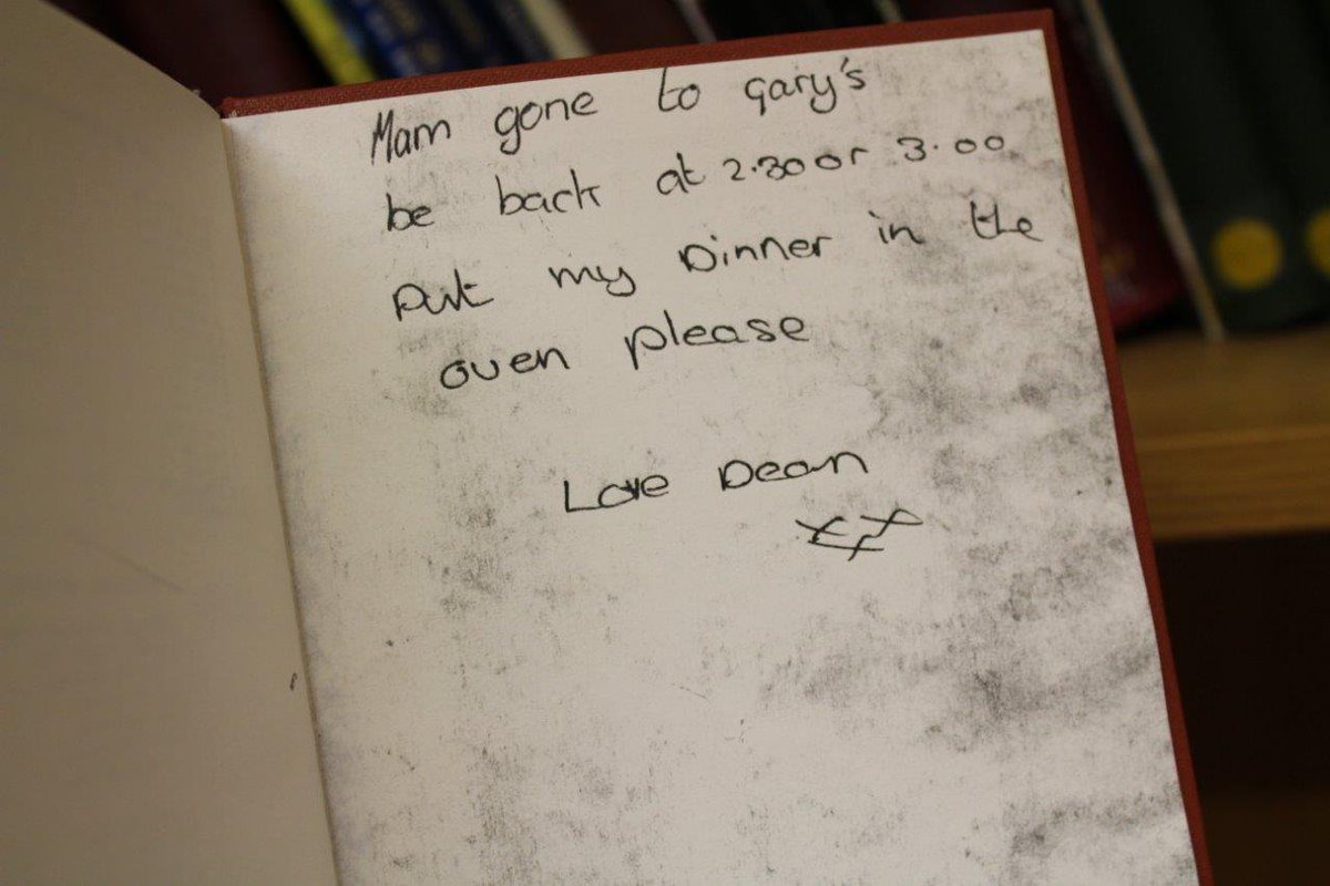 BarnsArchives's tweet photo. #LoveArchives We found this note in the back of a book, we hope Dean got his dinner! #exporearchives https://t.co/vmtcMzRgC8