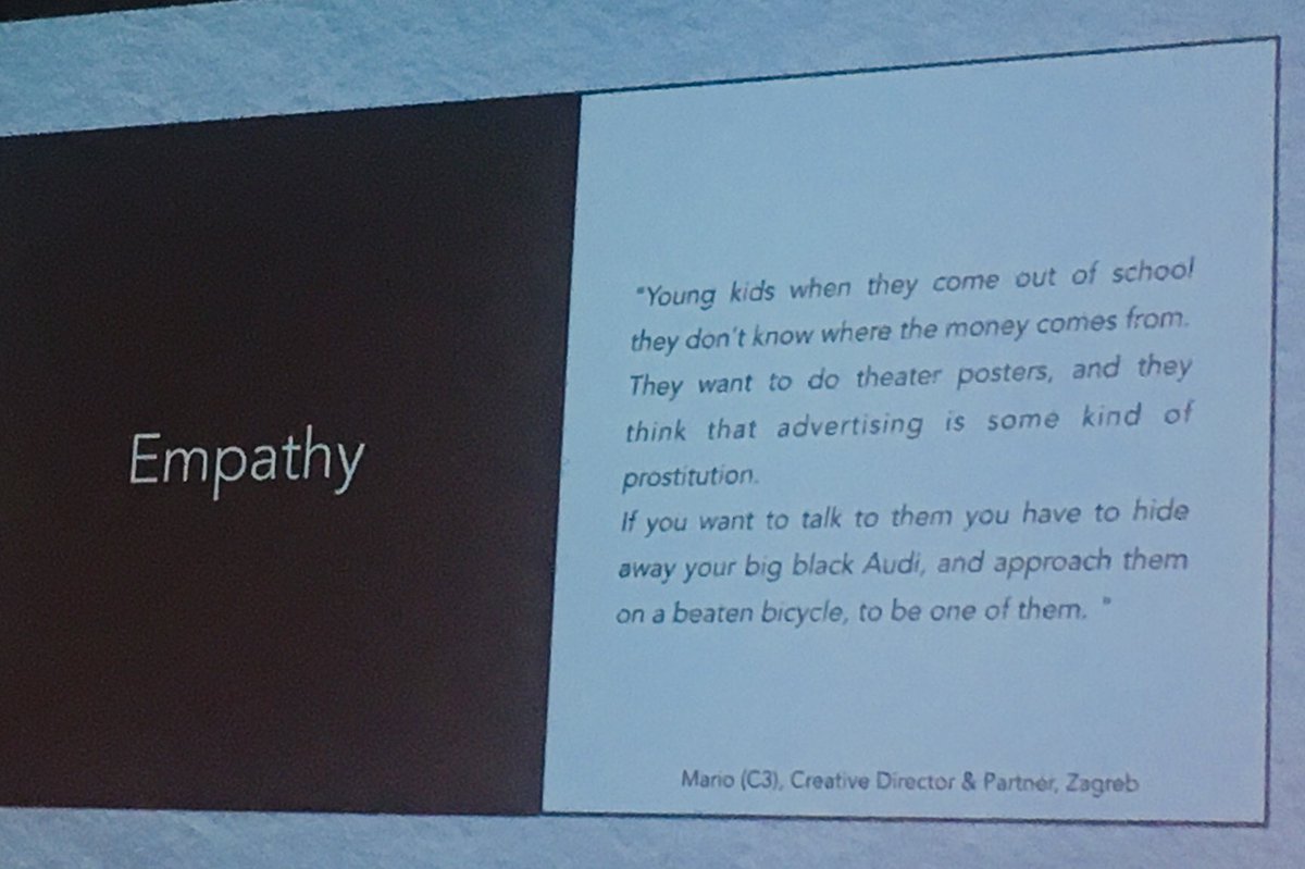 radiorostilj's tweet photo. What drives #GenerationY in the #advertising industry - Empathy - Earn respect - Show success /M.Mayer #sempl2017 #research https://t.co/58RTRWCU4V