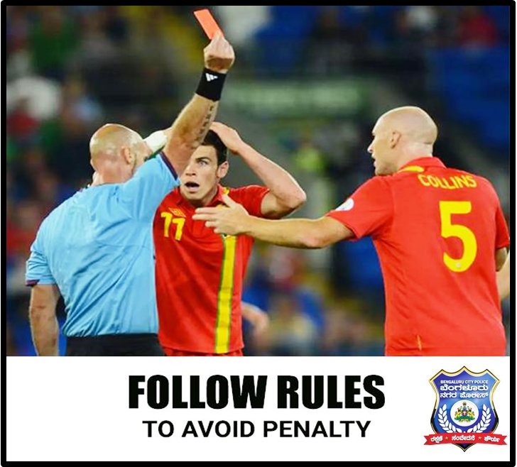 HMLokesh's tweet photo. Don’t get carried away in the moment. A red card on road can be a lifetime bannn...!
#RulesSaveLives https://t.co/kDTWfRgPWm