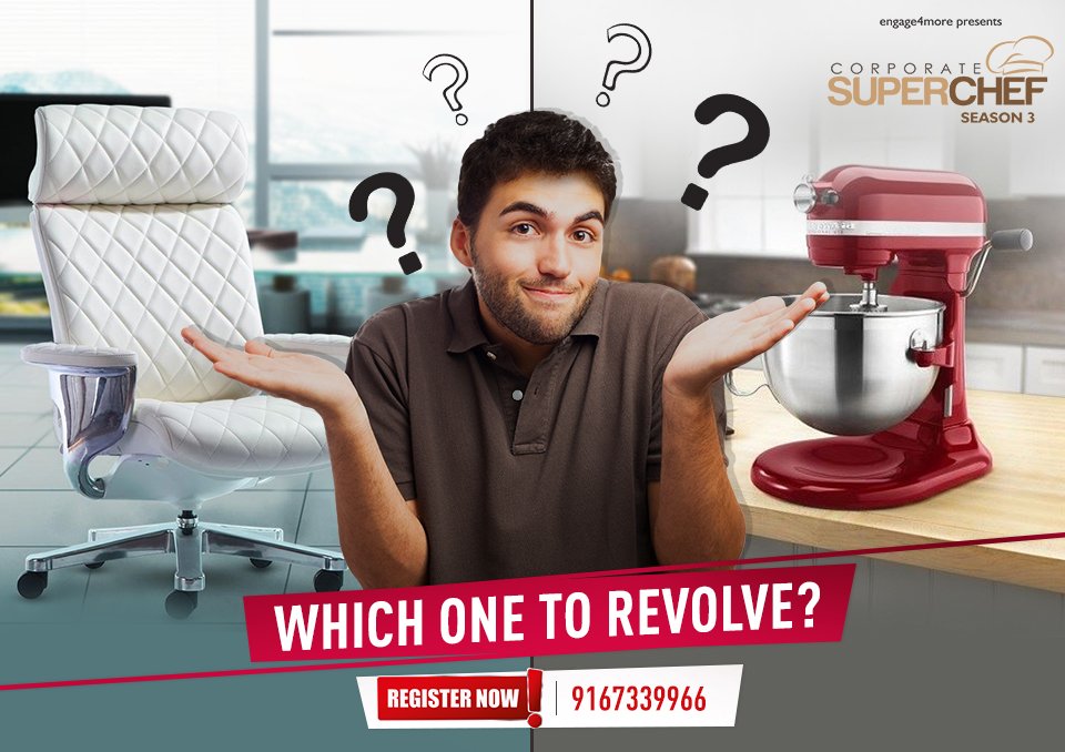 corpsuperchef's tweet photo. When you can have the best of both worlds, why not? Register for #CSCSeason3 and add a little spice to your mundane life!
For registration details, call 9167339966 or write to mukul.mehta@engage4more.com. https://t.co/5Na5pYZh4U