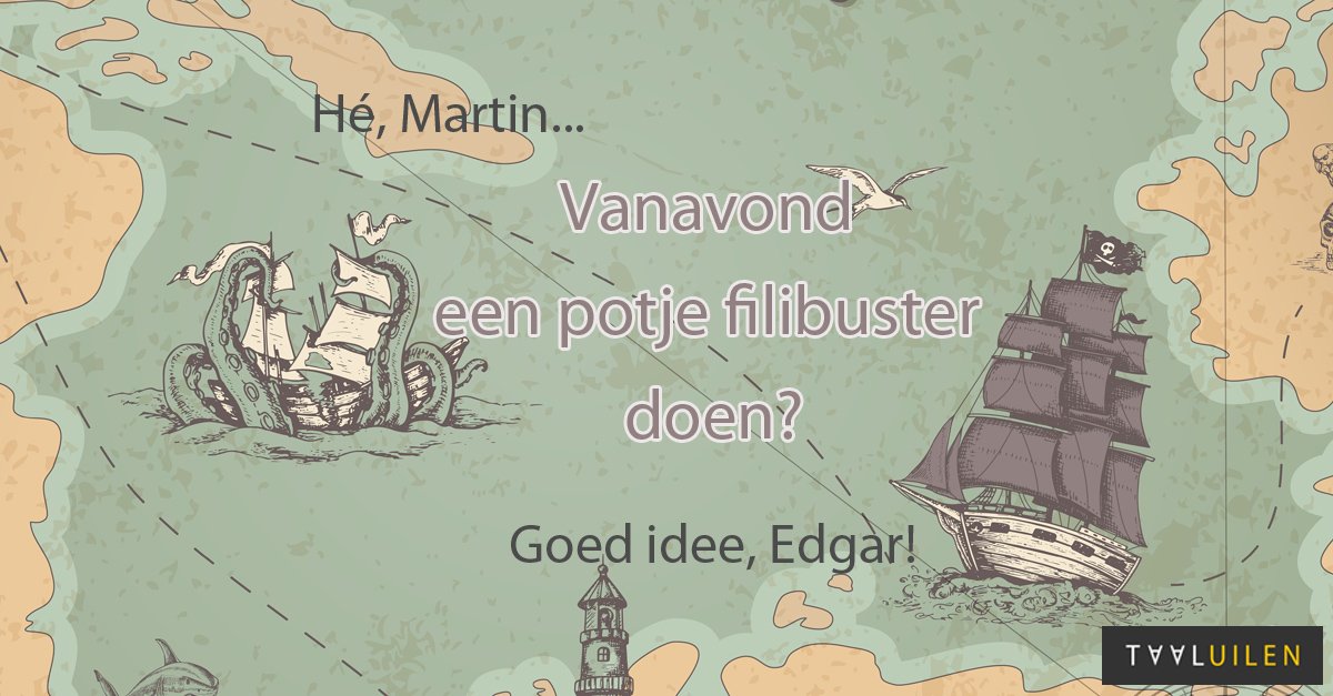 Kende jij vóór dinsdag het woord filibuster al? Wist je bijvoorbeeld dat het van oorsprong uit het Nederlands komt?
taaluilen.nl/taalblogs/fili…