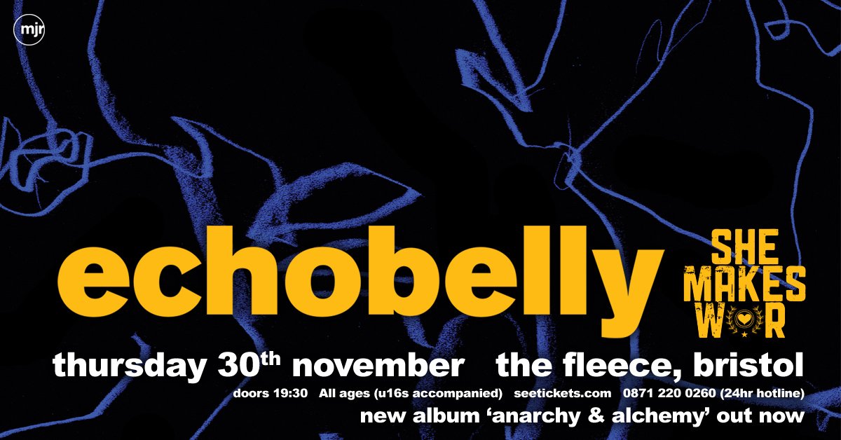 tegliveeurope's tweet photo. Armed with 2 top 10 albums, Britpop mainstays @RealEchobelly play Bristol for the first time since reforming! Supported by indie rock queen @shemakeswar, tickets are running low!

Tickets available here: 
https://t.co/RPWU0A5NEU

Doors 7:30
Under 16s Accompanied https://t.co/F6zw734LOt