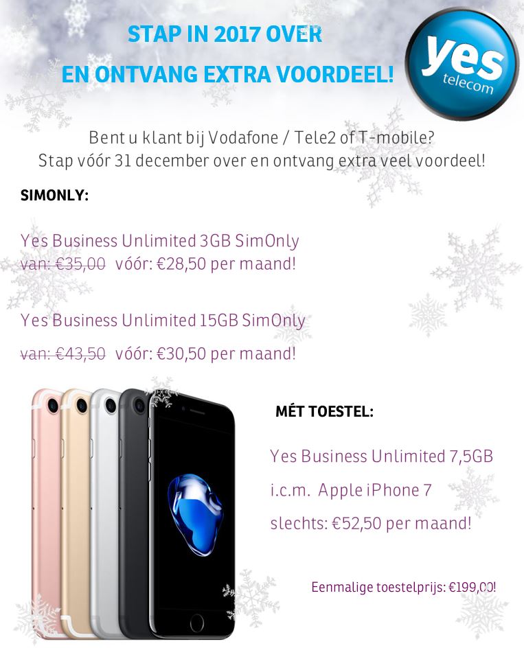 BelBusinessC's tweet photo. Stap voor 31 december 2017 over en profiteer van de eindejaarsactie van @BelBusinessC en @Yestelecom_NL!
Meer informatie? Bel naar 0341-768181 of breng een bezoek aan ons Business Centre! https://t.co/XvgZb8oYsr