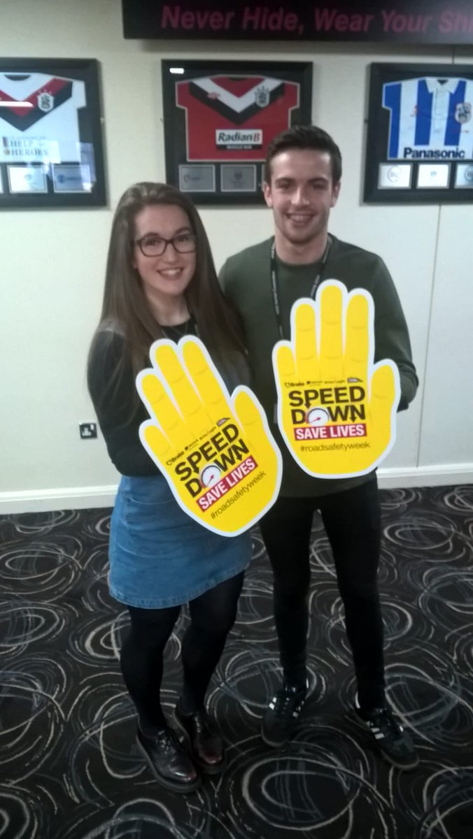 Heckmondwike Grammer School head girl, <a href="/bronwen_brown1/">Bronwen Brown</a>, and head boy, <a href="/jbloxsome/">Jack Bloxsome</a>, say #SpeedDown Save Lives this #RoadSafetyWeek <a href="/WYFRS/">West Yorkshire Fire and Rescue Service</a> <a href="/WestYorksPolice/">West Yorkshire Police</a>