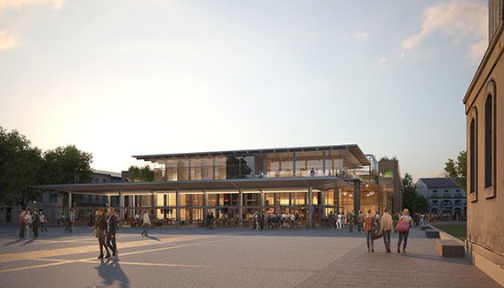 ElisabethBonje2's tweet photo. Place aux nouvelles Halles ! Quel plaisir de présenter à la presse ce matin, avec mon adjointe Axelle Verdiere, le projet de nouvelles Halles municipales réalisé par le cabinet d'architectes Reichen et Robert. #commerce #proximité #terroir https://t.co/gUyFeHMjDL