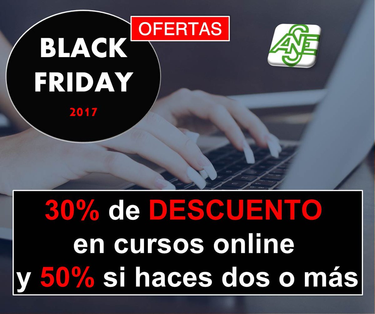 RT <a href="/AcEsperanza/">Academia Esperanza</a>
BLACK FRIDAY 2017 (24 de Noviembre)‼
📣#OFERTAS📣
Catálogo de cursos online: teleformacion.acesperanza.com  
Cupones descuento: 👉 𝐁𝐥𝐚𝐜𝐤𝟑𝟎 👈 y 👉 𝐁𝐥𝐚𝐜𝐤𝟓𝟎 👈
#Blackfriday #FelizFinde #OTDirecto24N #somostured #Cuponesp #HTCManiaFriday #AndaLevantaV24