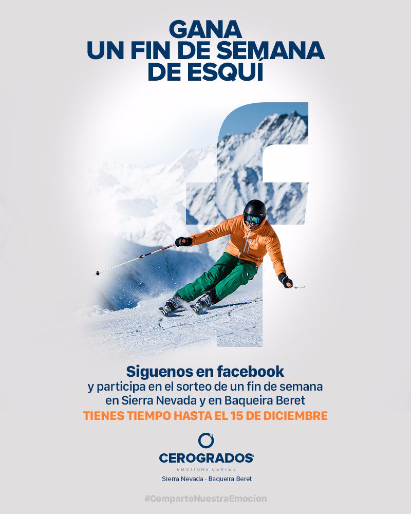 cerogradoscente's tweet photo. Quieres ganar un fin de semana en la nieve???
Síguenos en facebook!!!
#ComparteNuestraEmocion
#SierraNevada
#BaqueiraBeret
#TenemosGanasDeNieve
https://t.co/AMF9qln2xk
+34-958481068
info@cerogradoscenter.com https://t.co/K2YP0nECVd