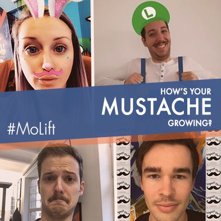 Applift's tweet photo. We're continuing our #MoLift initiative! Support #Mobros and #Mosisters in good cause: https://t.co/cQkrQZ0Y7Y #Movember #WeAreAppLift #WeCare @Movember https://t.co/R0EZaPL5f0