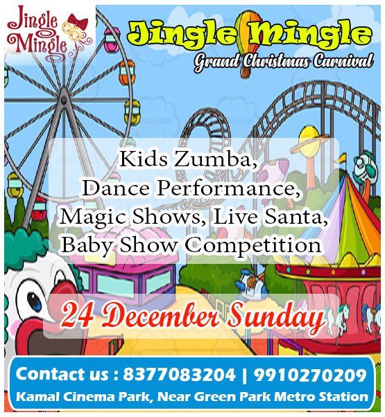 _jinglemingle's tweet photo. Welcome to the #Jingle_Mingle #Christmas #Carnival!! Join us at the Kamal Cinema Park, Near Green Park Metro Station for a holiday experience of fun, fashion and more.

For more information: +91 9910-270-209, +91 8377-083-204   or message me on FB @jinglemingles https://t.co/JZJSB3jU2I