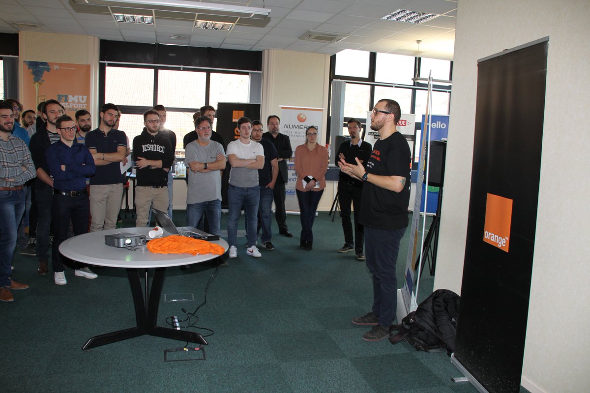ThierryGerma's tweet photo. #HackathonFIMU : C'est parti ! Après les présentations de la matinée, les étudiants planchent sur les données du #FIMU. On est impatient de voir les résultats qui seront présentés demain à 17h.
@cyprienmateos @OrangeBFC @cboutet @utbm_fr @Univ_BFC @BelfortOfficiel @fimubelfort https://t.co/k1J5tCQL6x