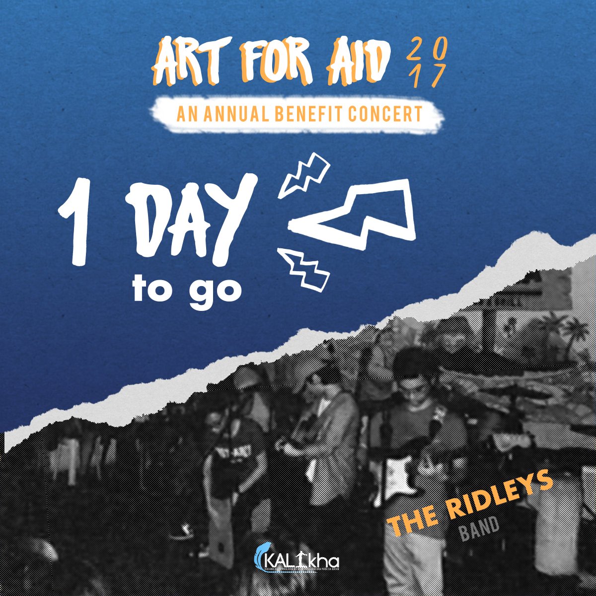 KALikhaUPD's tweet photo. 1 DAY TO GO UNTIL #ARTFORAID2017!!!!!
Catch @theridleysph on November 25 at Tipanan, Maginhawa!
Doors open at 7pm
Tickets are at P150 for pre-selling* and P180 for door price* (*comes with 1 free drink) https://t.co/4DOXbowehI