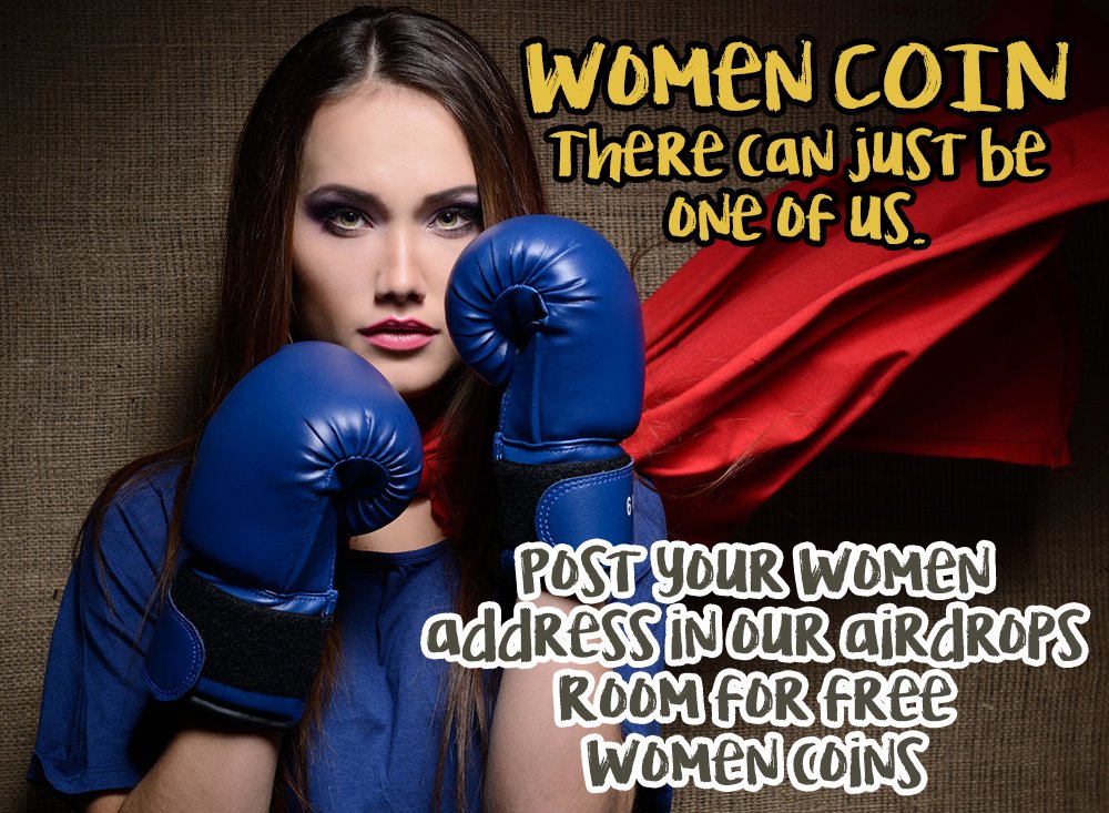 WomenCoin's tweet photo. Do you want to get free #womencoins ? 

Check out our discord for the airdrop!
https://t.co/nHTyTSlkCv

Trade Women coins:

#Coinexchange:
https://t.co/VLBklGW1UL

#Yobit:
https://t.co/6Jqet7VzA6 https://t.co/0BHr9M6b3Q