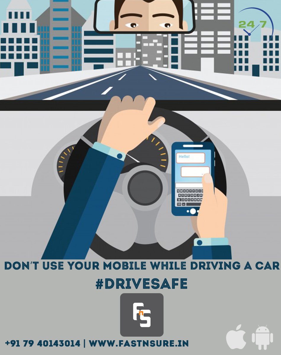 fastnsureindia's tweet image. Don't use your Mobile while Driving a Car. 
#RoadsideAssistance
#CarBreakDownService 
goo.gl/xcDULB