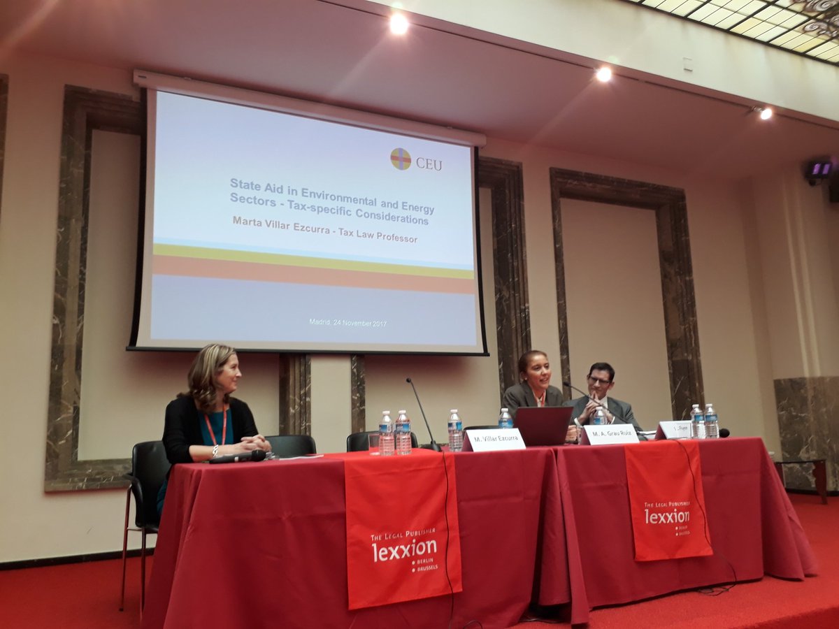 Time to hear <a href="/MVE65/">Marta Villar Ezcurra</a> on State Aids and Energy at <a href="/CNMCcompetencia/">CNMC competencia</a> <a href="/CNMC_ES/">CNMC</a> #ESTALI17