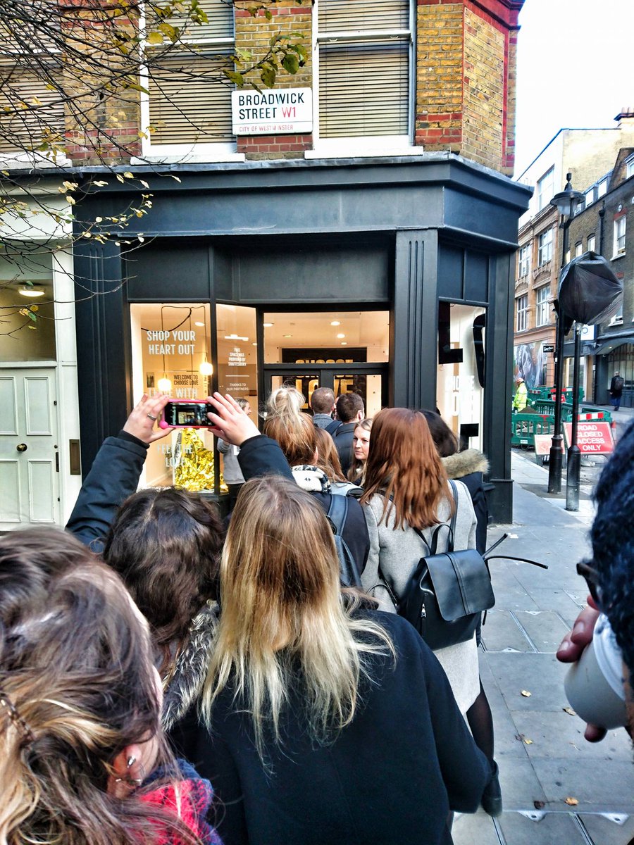 chooselove's tweet photo. CHOOSE LOVE IS OPEN.

We're shaking up #BlackFriday by selling real items for refugees. We can't believe how many people have come down to the store to show support this morning and buy items to help refugees. https://t.co/fIAieO6stt