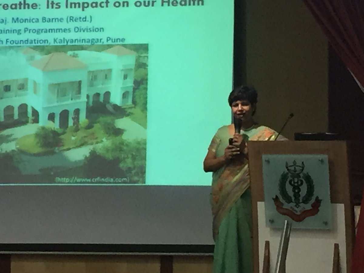 crf_india's tweet photo. Dr. Monica Barne discussing the impact on health due to air pollution at the "City Dialogue" - Air Quality, Health and Urban Management, at IMA Pune! #CRFPune #CityDialogue #Health #Research #Knowledge #Asthma #COPD https://t.co/pSPfzvSG5O