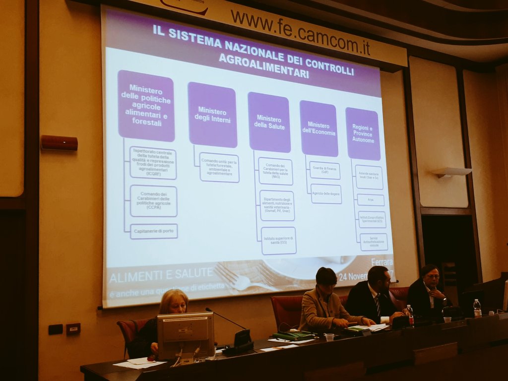 AlimentiSalute's tweet photo. "#Frodi e #sofisticazioni" by
Antonio Iaderosa .@MipaafSocial Dipartimento dell'Ispettorato centrale della tutela della qualità e della repressione frodi dei prodotti #agroalimentari  #alimentiesalute #formazione  CamComFerrara https://t.co/sDVfc3JLKA