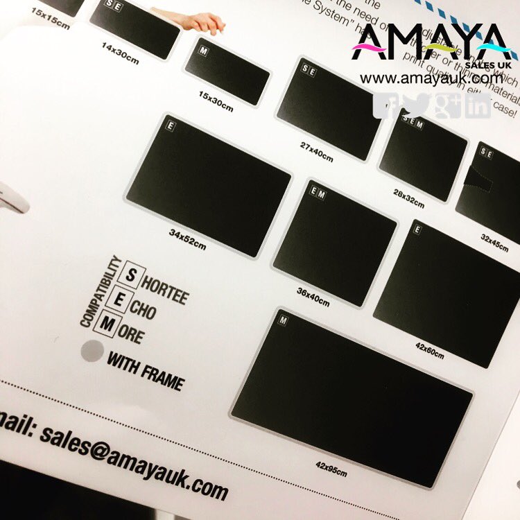 amaya_uk's tweet photo. Did you know ... Our Textjet family of Direct to Garment printers have easy snap on platens to fit any tricky sized garments! From baby 15x15cm platens to the huge 42x95cm platen thereโs a size thatโs right for your job. #directogarment #tshirtprinting https://t.co/k3VAMFwJxN