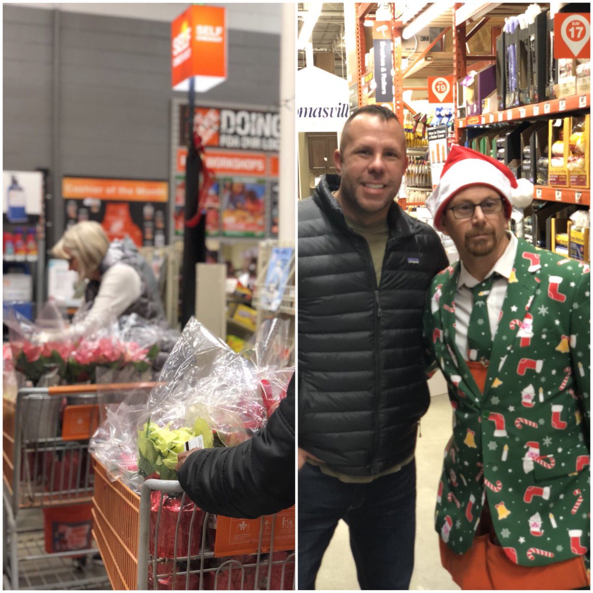 DGatHD's tweet photo. Tammy’s team rocking Black Friday in Cary, NC! #poinsettiapalooza @HectorAPadilla @THDCaryNC https://t.co/2S1myrXBte
